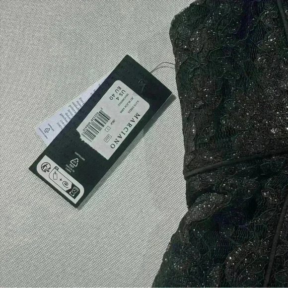 Guess Black Bodycon Mini Dress Sweetheart Neckline - Picture 7 of 9